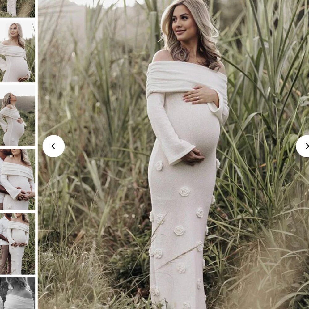 Momyknows White Off Shoulder 3D Flowers Bodycon Mermaid Cocktail Party